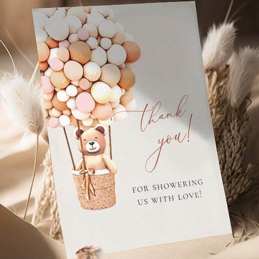 We kunnen wachten. Baby shower Hartelijk dank Bedankkaart