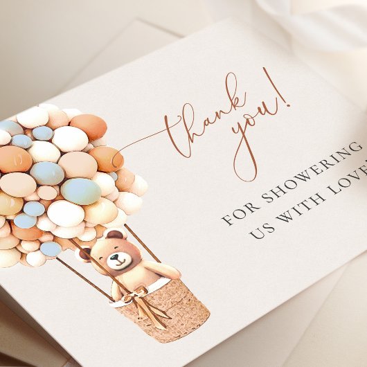 We kunnen wachten. Baby shower Hartelijk dank Bedankkaart