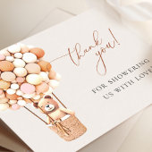 We kunnen wachten. Baby shower Hartelijk dank Bedankkaart