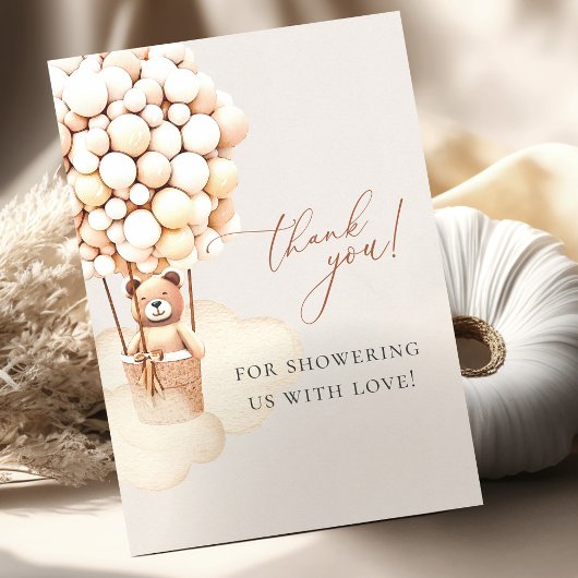 We kunnen wachten. Baby shower Hartelijk dank Briefkaart