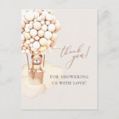 We kunnen wachten. Baby shower Hartelijk dank Briefkaart (Voorkant)