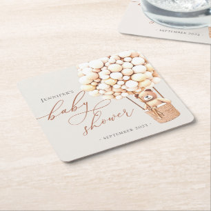 We kunnen wachten. Baby Shower Kartonnen Onderzetters