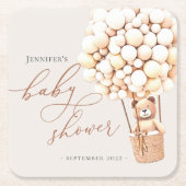 We kunnen wachten. Baby Shower Kartonnen Onderzetters (Voorkant)