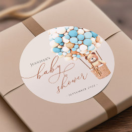 We kunnen wachten. Baby shower Klassieke Ronde Sti Ronde Sticker