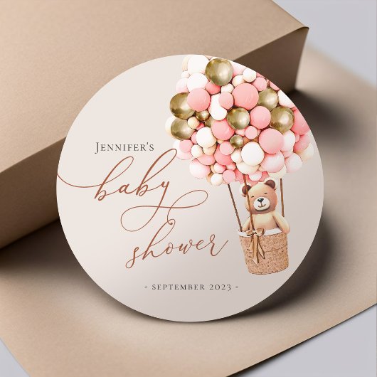 We kunnen wachten. Baby shower Klassieke Ronde Sti Ronde Sticker