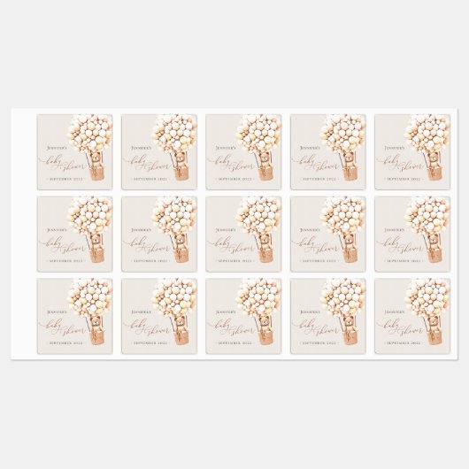 We kunnen wachten. Baby Shower Labels (Vel)