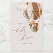 We kunnen wachten. Baby shower Mini Wine Label Wijn Etiket (Enkel label)