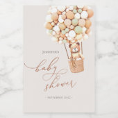 We kunnen wachten. Baby shower Mini Wine Label Wijn Etiket (Enkel label)