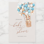 We kunnen wachten. Baby shower Mini Wine Label Wijn Etiket (Enkel label)