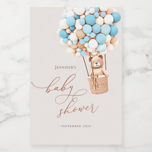 We kunnen wachten. Baby shower Mini Wine Label Wijn Etiket (Enkel label)