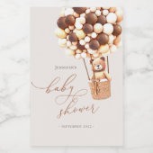 We kunnen wachten. Baby shower Mini Wine Label Wijn Etiket (Enkel label)