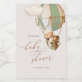 We kunnen wachten. Baby shower Mini Wine Label Wijn Etiket (Enkel label)