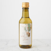 We kunnen wachten. Baby shower Mini Wine Label Wijn Etiket (Voorkant)