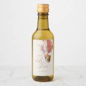 We kunnen wachten. Baby shower Mini Wine Label Wijn Etiket (Voorkant)