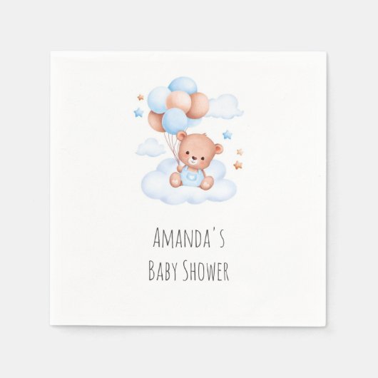 We kunnen wachten. Baby shower Napkins Servet (Voorkant)