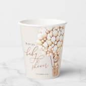 We kunnen wachten. Baby Shower Papieren Bekers (Voorkant)