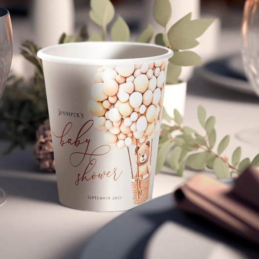 We kunnen wachten. Baby Shower Papieren Bekers