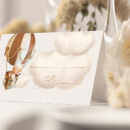 We kunnen wachten. Baby shower Place Card Plaatskaartje