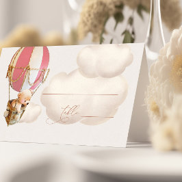 We kunnen wachten. Baby shower Place Card Plaatskaartje