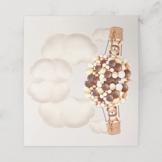 We kunnen wachten. Baby shower Place Card Plaatskaartje (Buitenkant ongevouwen)