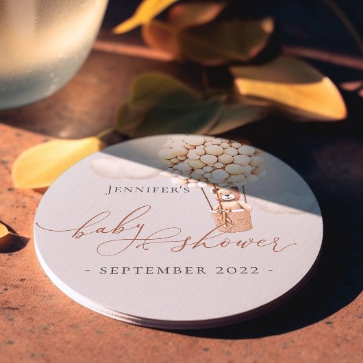 We kunnen wachten. Baby Shower Ronde Kartonnen Onderzetter