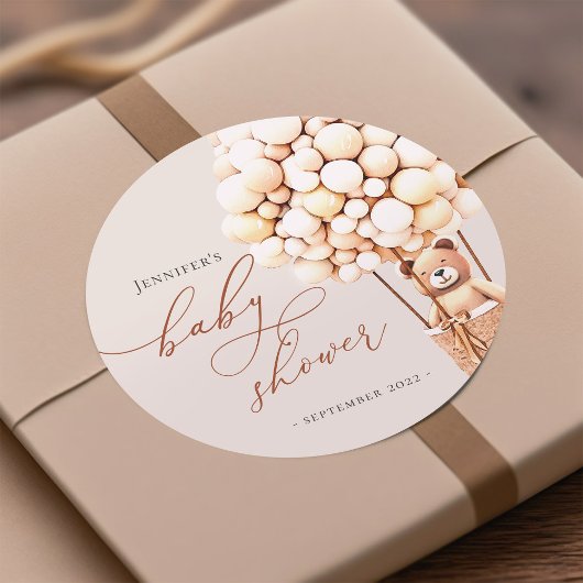 We kunnen wachten. Baby Shower Ronde Sticker