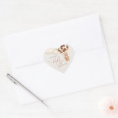 We kunnen wachten. Baby shower Sticker hart (Envelop)