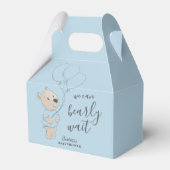 We kunnen wachten | Baby shower Teddy Bear Bedankdoosjes (Voorkant Zijde)