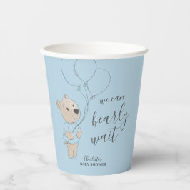 We kunnen wachten | Baby shower Teddy Bear Papieren Bekers