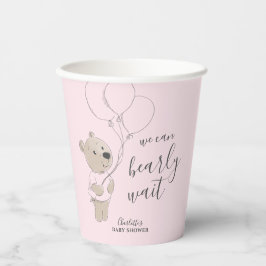 We kunnen wachten | Baby shower Teddy Bear Papieren Bekers