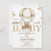 We kunnen wachten. Baby shower Uitnodiging (Voorkant)