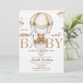 We kunnen wachten. Baby shower Uitnodiging (Staand voorkant)