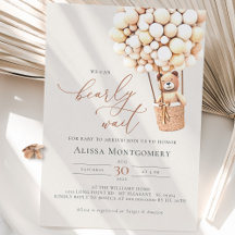 We kunnen wachten. Baby shower Uitnodiging