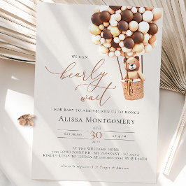 We kunnen wachten. Baby shower Uitnodiging