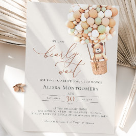 We kunnen wachten. Baby shower Uitnodiging