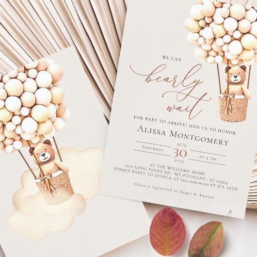 We kunnen wachten. Baby shower Uitnodiging