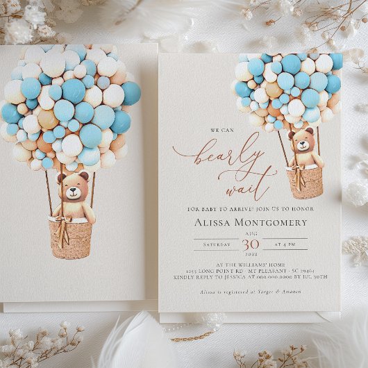 We kunnen wachten. Baby shower Uitnodiging