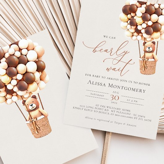 We kunnen wachten. Baby shower Uitnodiging