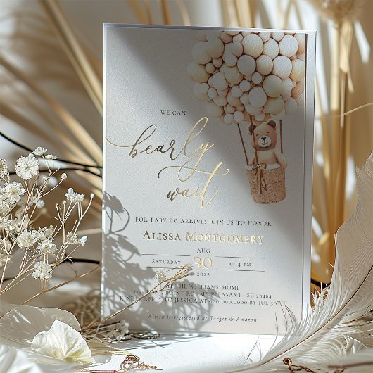 We kunnen wachten. Baby shower Uitnodiging