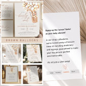 We kunnen wachten. Baby shower Uitnodiging Cadeaulabel