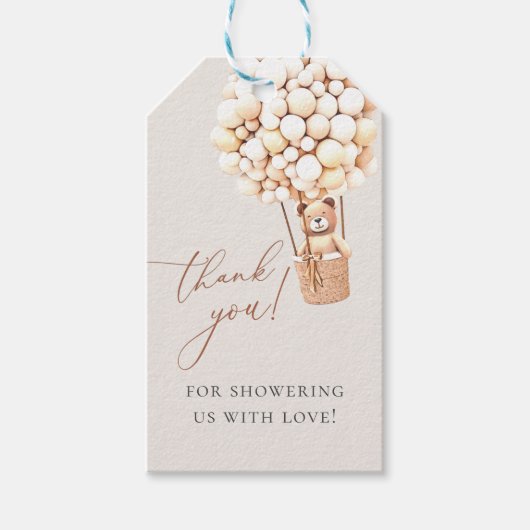 We kunnen wachten. Baby shower Uitnodiging Cadeaulabel (Voorkant)