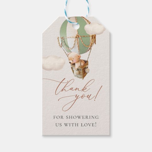 We kunnen wachten. Baby shower Uitnodigingsformuli Cadeaulabel (Voorkant)