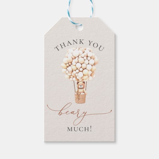 We kunnen wachten. Baby shower Uitnodigingsformuli Cadeaulabel (Voorkant)