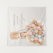 We kunnen wachten. Baby shower Wandkleed (Voorkant (horizontaal))