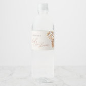 We kunnen wachten. Baby Shower Waterfles Etiket (Voorkant)