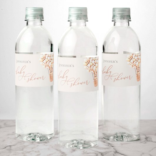 We kunnen wachten. Baby Shower Waterfles Etiket