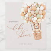 We kunnen wachten. Baby shower Wijnlabel Wijn Etiket (Enkel label)