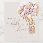 We kunnen wachten. Baby shower Wijnlabel Wijn Etiket (Enkel label)