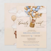 We kunnen wachten, ballonnen Baby shower. Kaart (Voorkant / Achterkant)