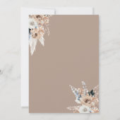 We kunnen wachten - Boho Teddy Bear Baby shower Kaart (Achterkant)